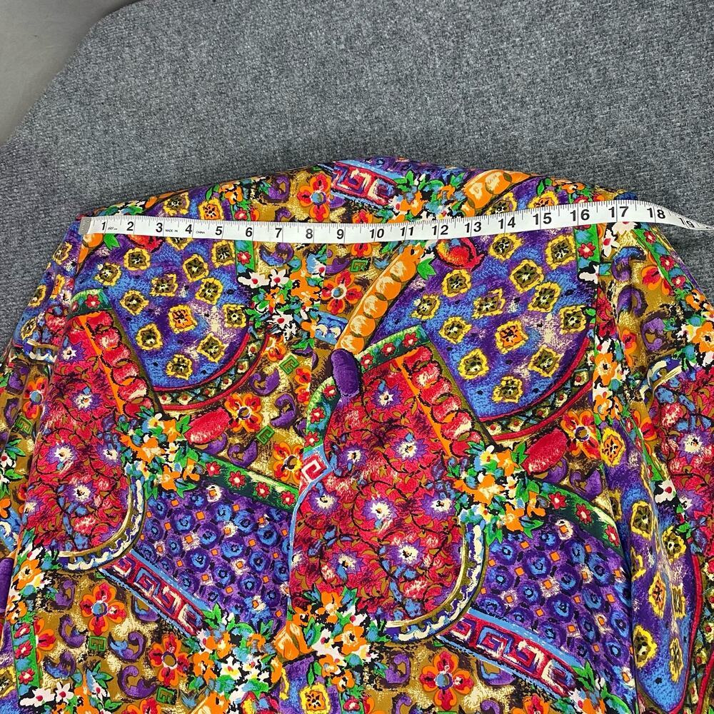 Vintage Diane Von Furstenberg Women’s 10 100% Silk Bohemian Floral Patchwork - Picture 13 of 13